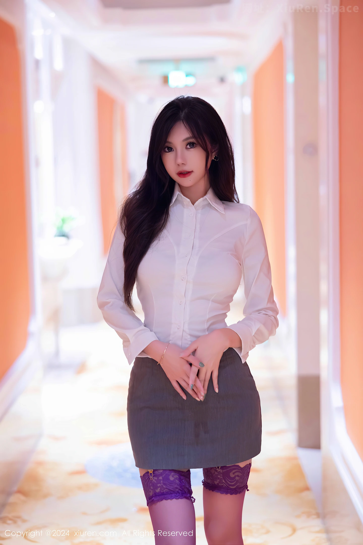 图片[6]-[XiuRen秀人网] VOL.9631 女神绮里嘉ula性感OL服饰露紫色蕾丝情趣内衣秀惹火身材诱惑写真97P-秀人网官方网站